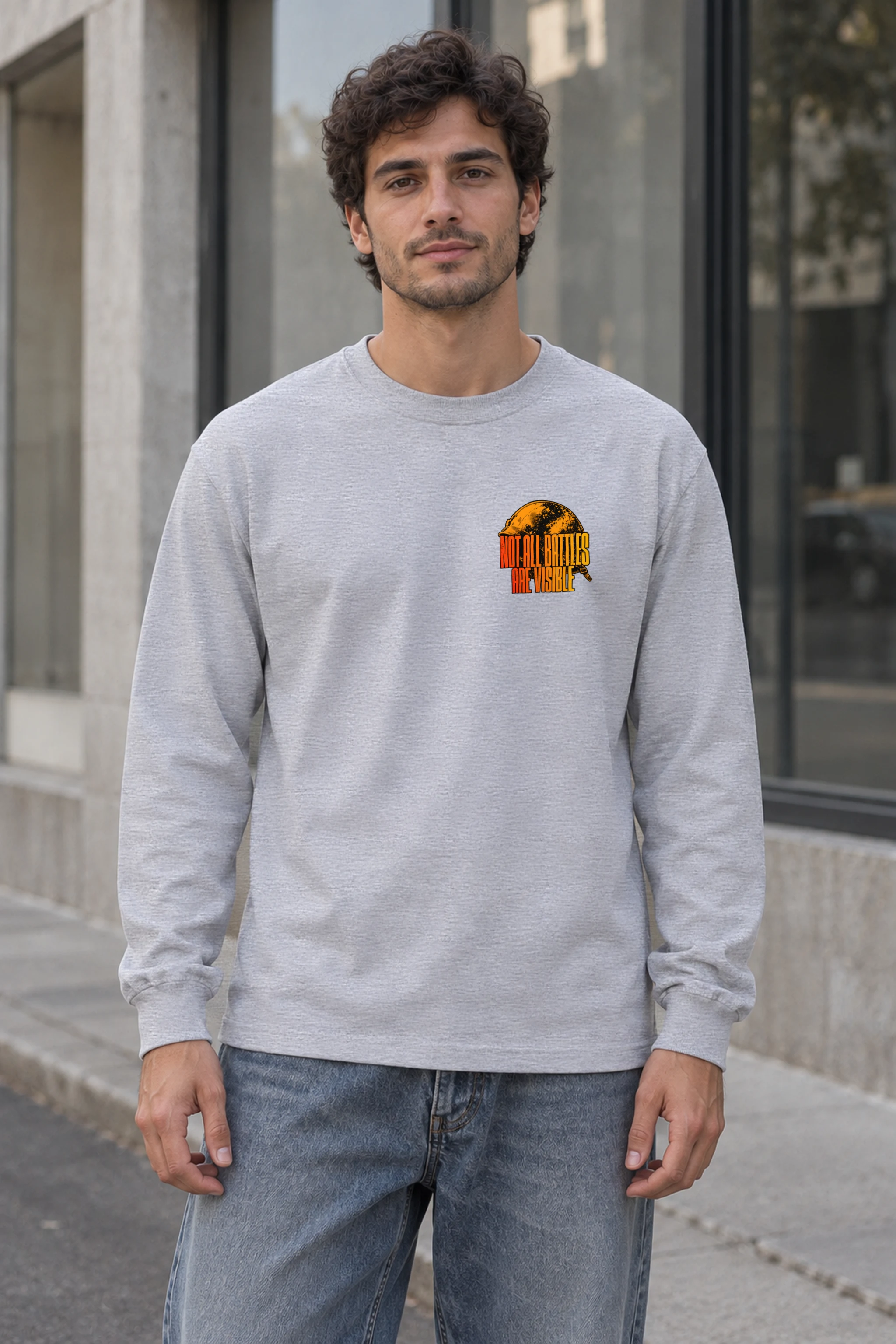 "Not All Battles Visible" Unisex Longsleeve T-shirt