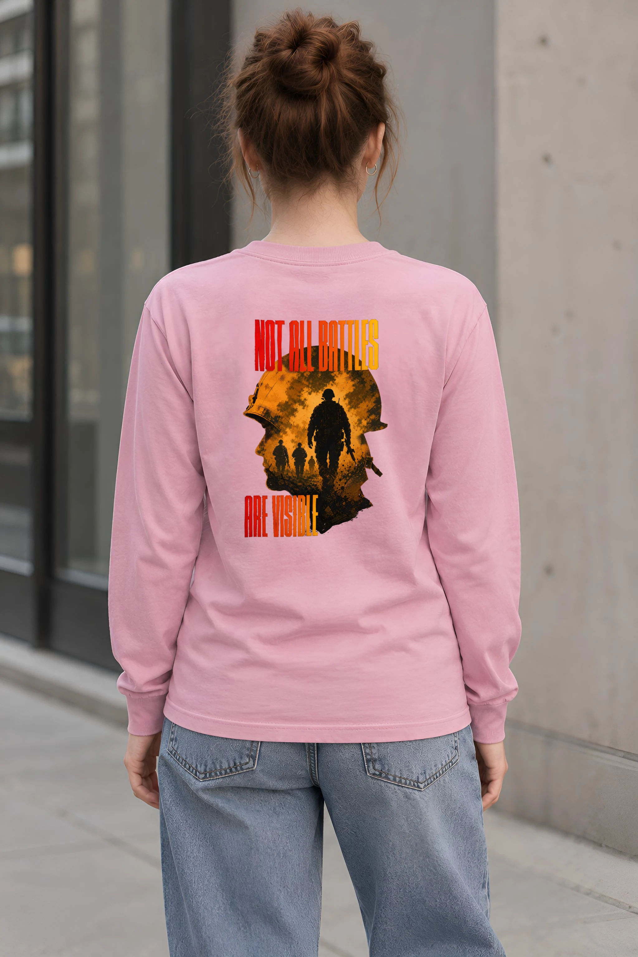 "Not All Battles Visible" Unisex Longsleeve T-shirt