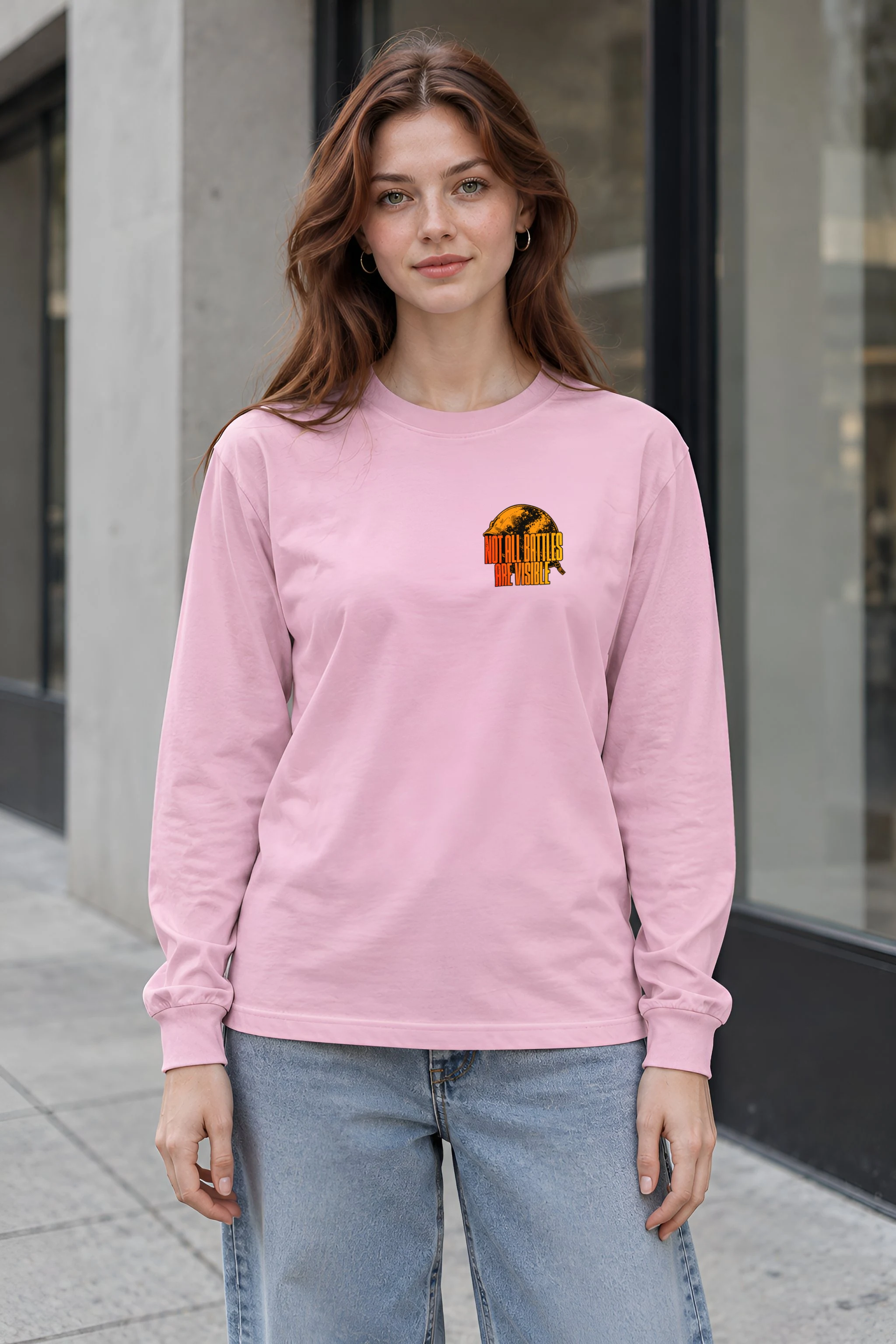 "Not All Battles Visible" Unisex Longsleeve T-shirt