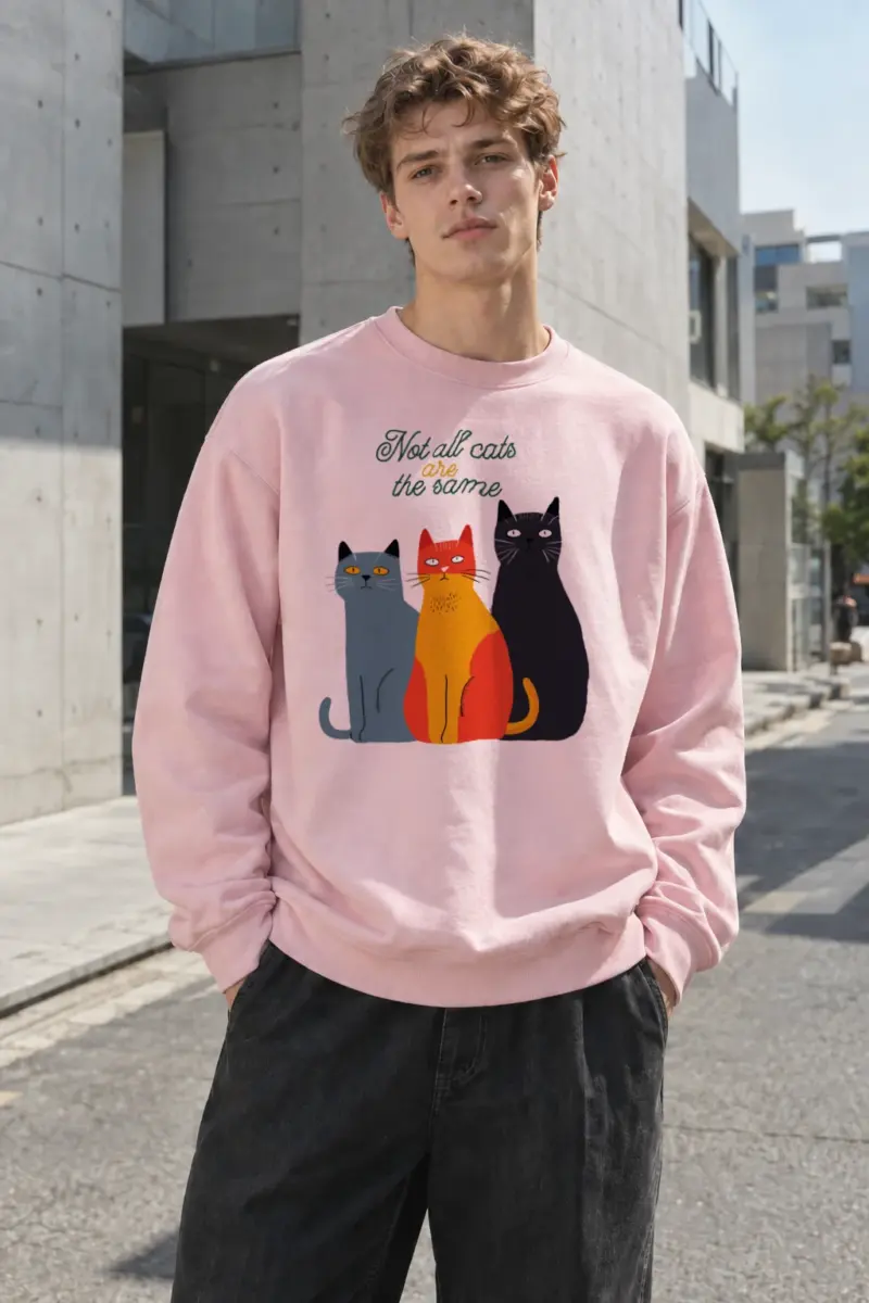 "Not All Cats" Heavy Blend Unisex Crewneck Sweatshirt | Gildan 18000