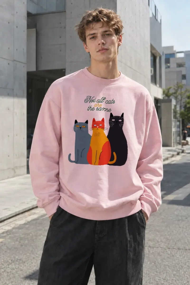 "Not All Cats" Heavy Blend Unisex Crewneck Sweatshirt | Gildan 18000