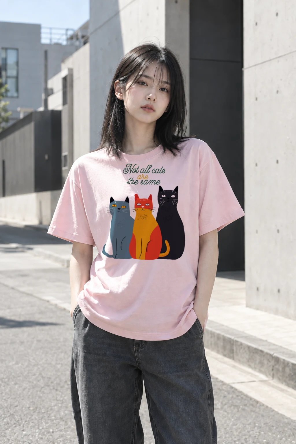 "Not All Cats" Heavyweight Unisex Crewneck T-shirt | Gildan 5000