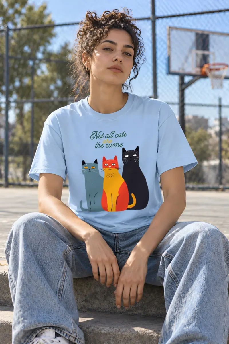 "Not All Cats" Heavyweight Unisex Crewneck T-shirt