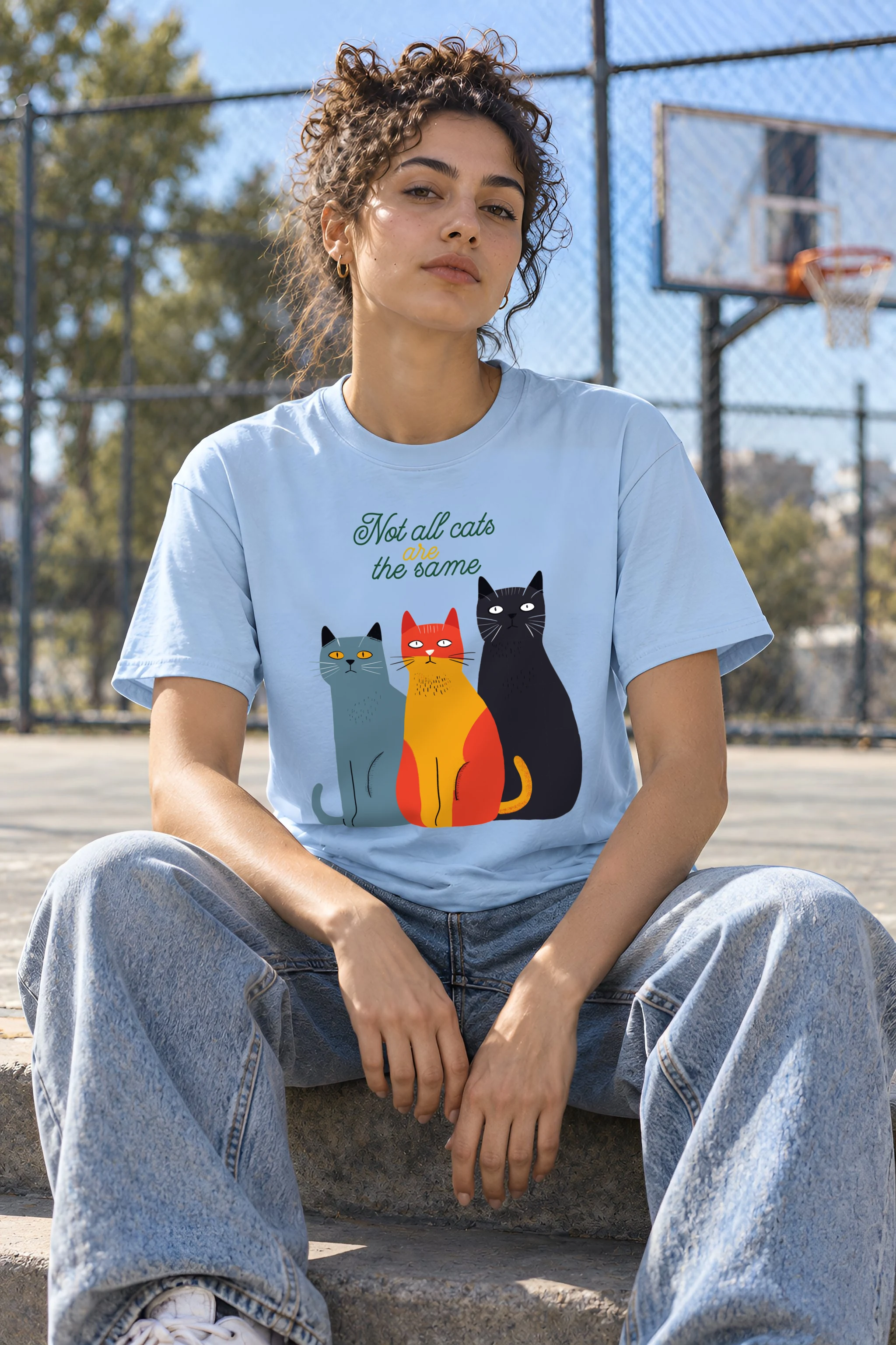 "Not All Cats" Heavyweight Unisex Crewneck T-shirt