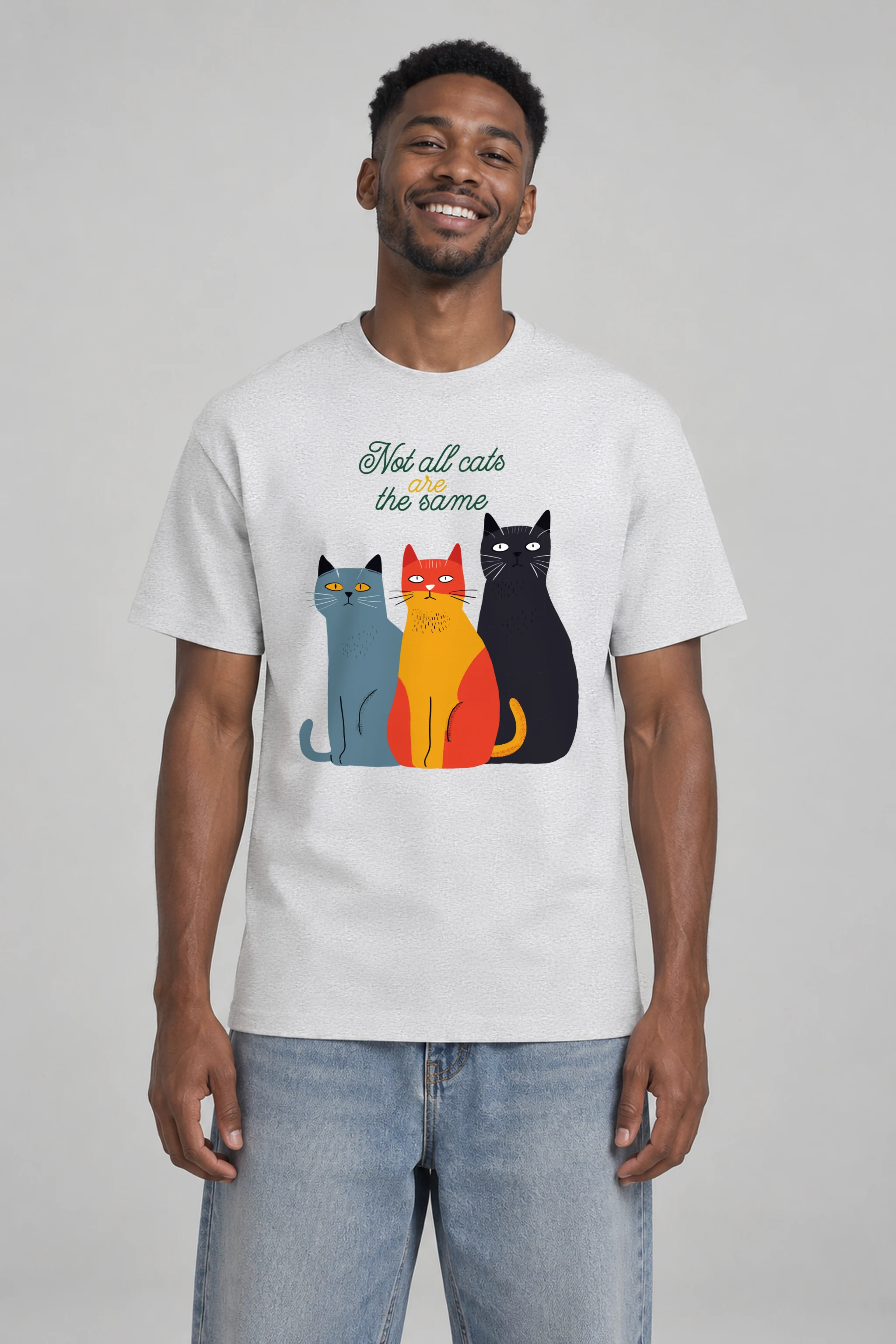 "Not All Cats" Heavyweight Unisex Crewneck T-shirt
