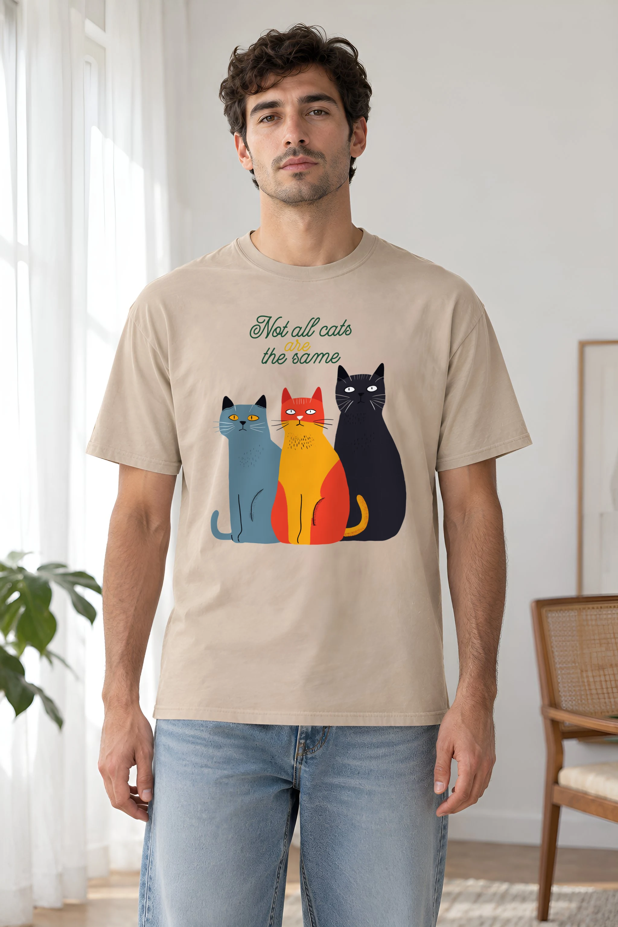 "Not All Cats" Heavyweight Unisex Crewneck T-shirt