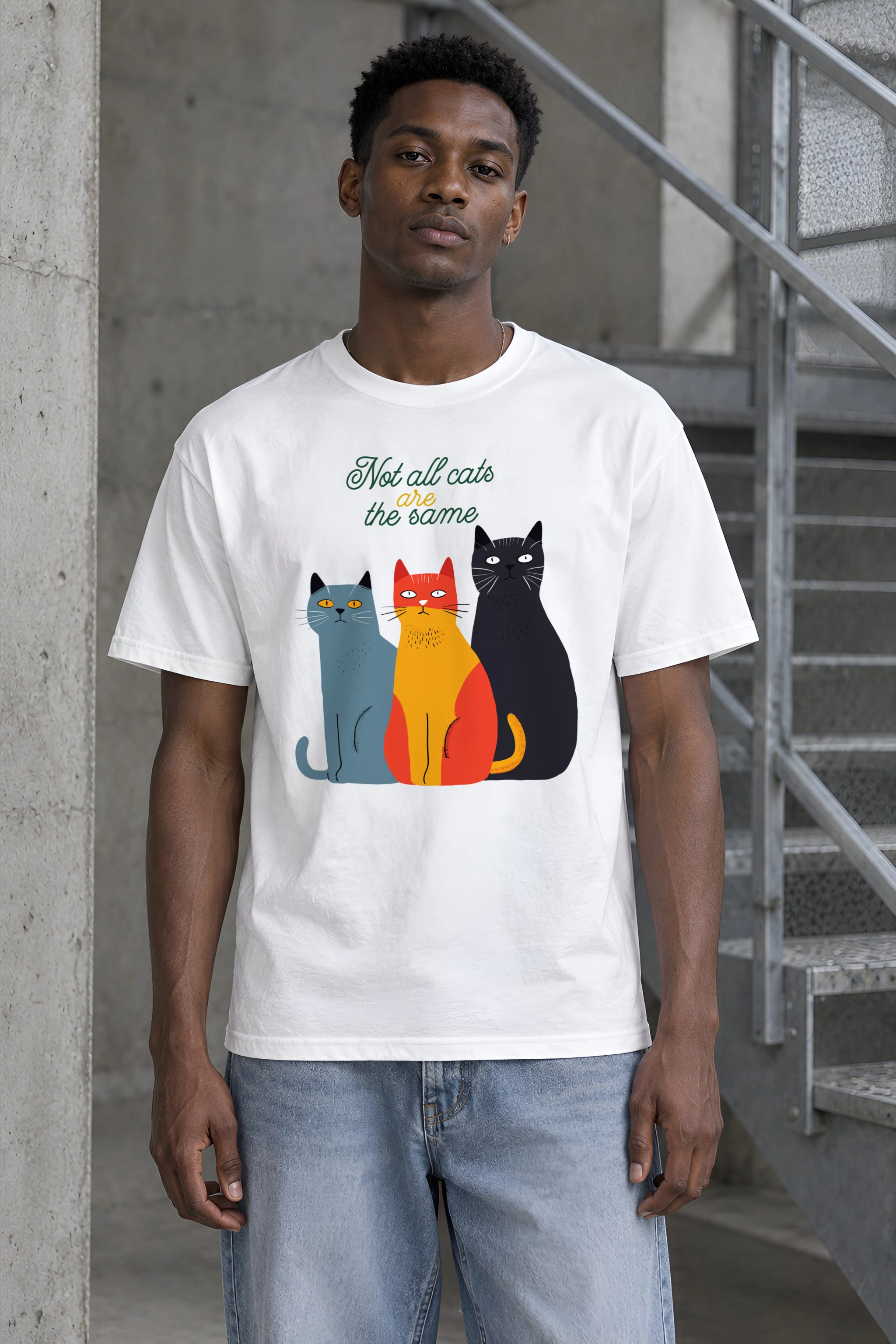 "Not All Cats" Heavyweight Unisex Crewneck T-shirt