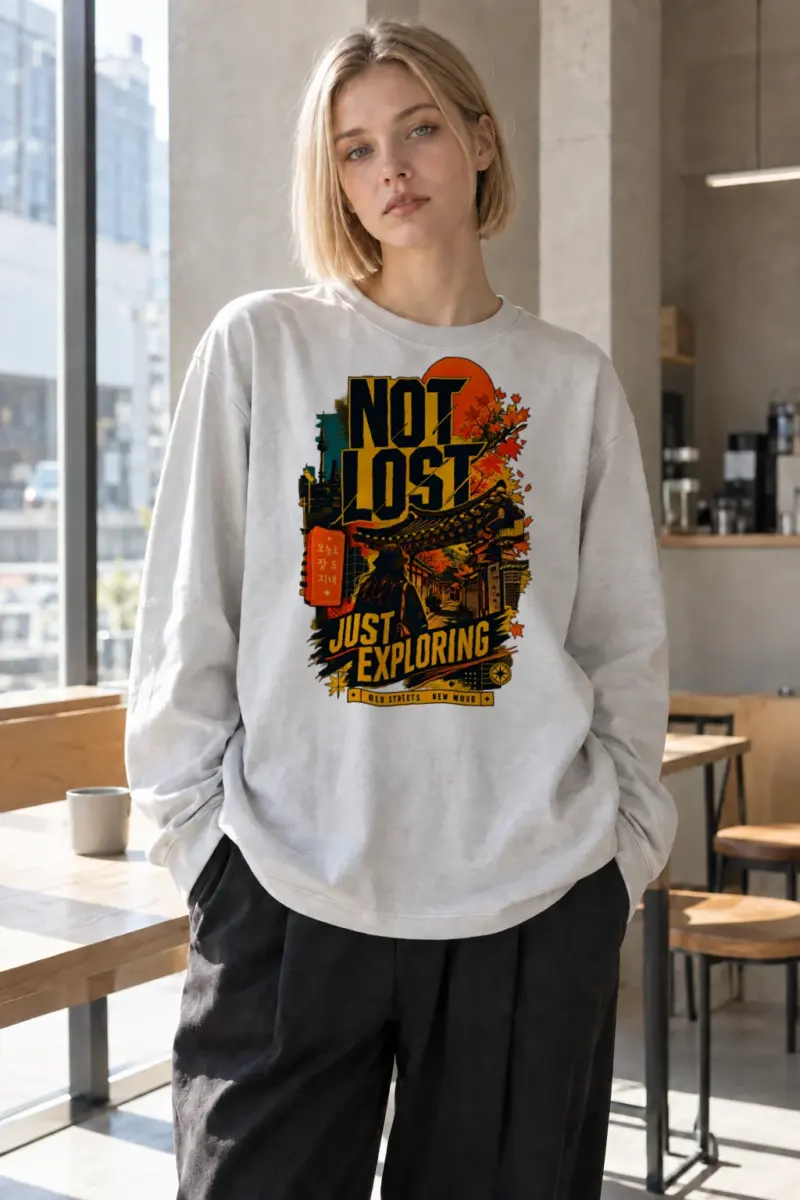 "Not Lost Exploring" Unisex Longsleeve T-shirt | Gildan 2400