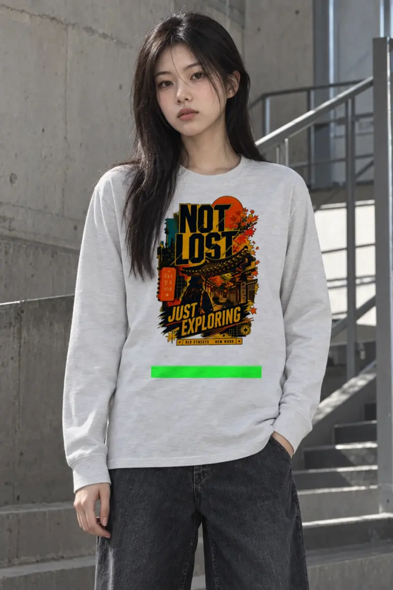 "Not Lost Exploring" Unisex Longsleeve T-shirt | Gildan 2400