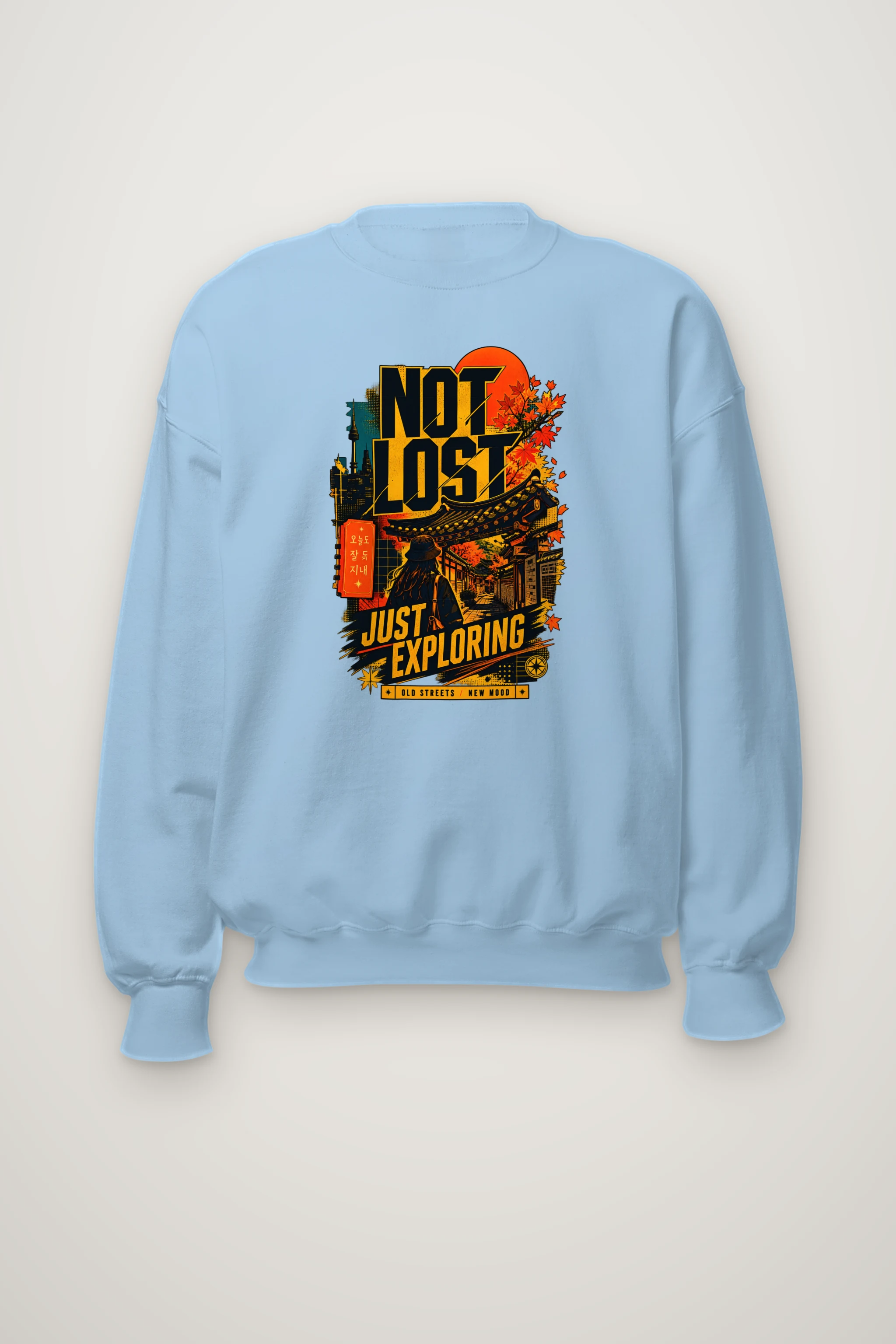 "Not Lost Just Exploring" Heavy Blend Unisex Crewneck Sweatshirt