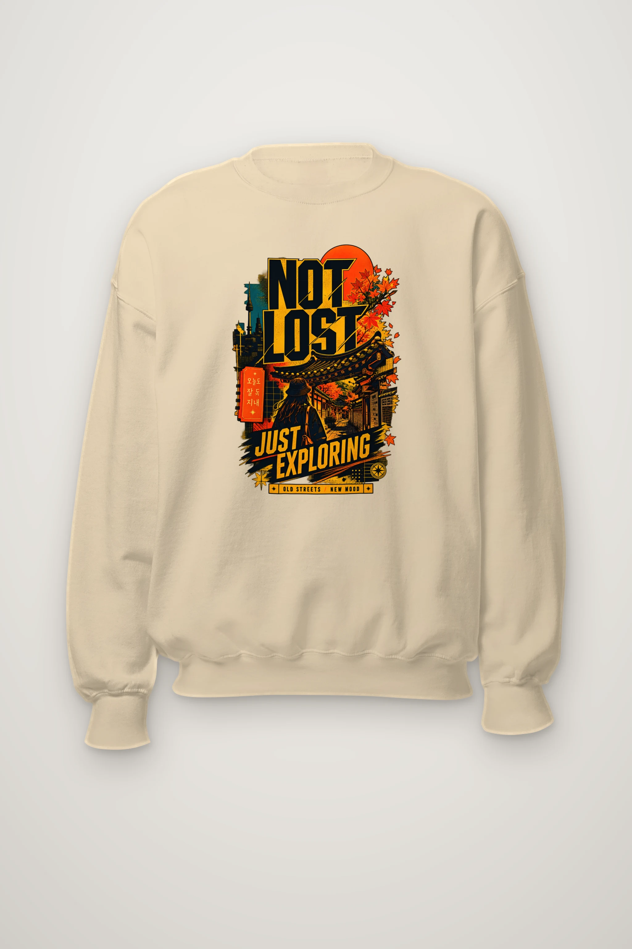"Not Lost Just Exploring" Heavy Blend Unisex Crewneck Sweatshirt