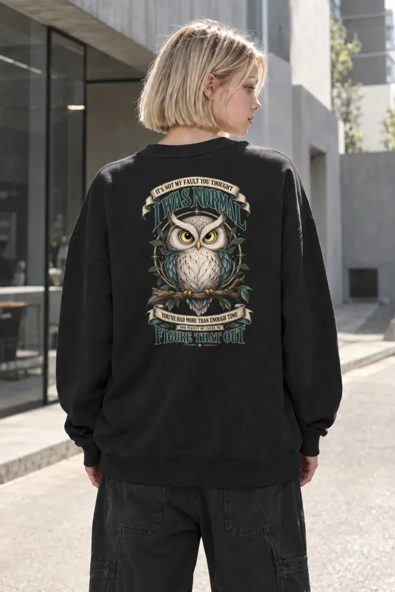 "Not My Fault" Heavy Blend Unisex Crewneck Sweatshirt | Gildan 18000