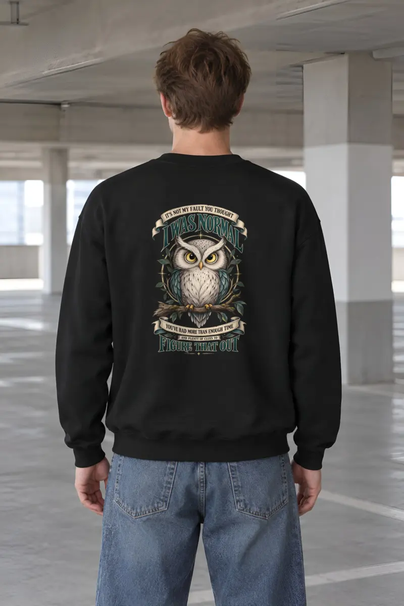 "Not My Fault" Heavy Blend Unisex Crewneck Sweatshirt