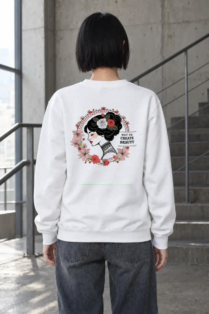 "Not To Create Beauty" Heavy Blend Unisex Crewneck Sweatshirt | Gildan 18000
