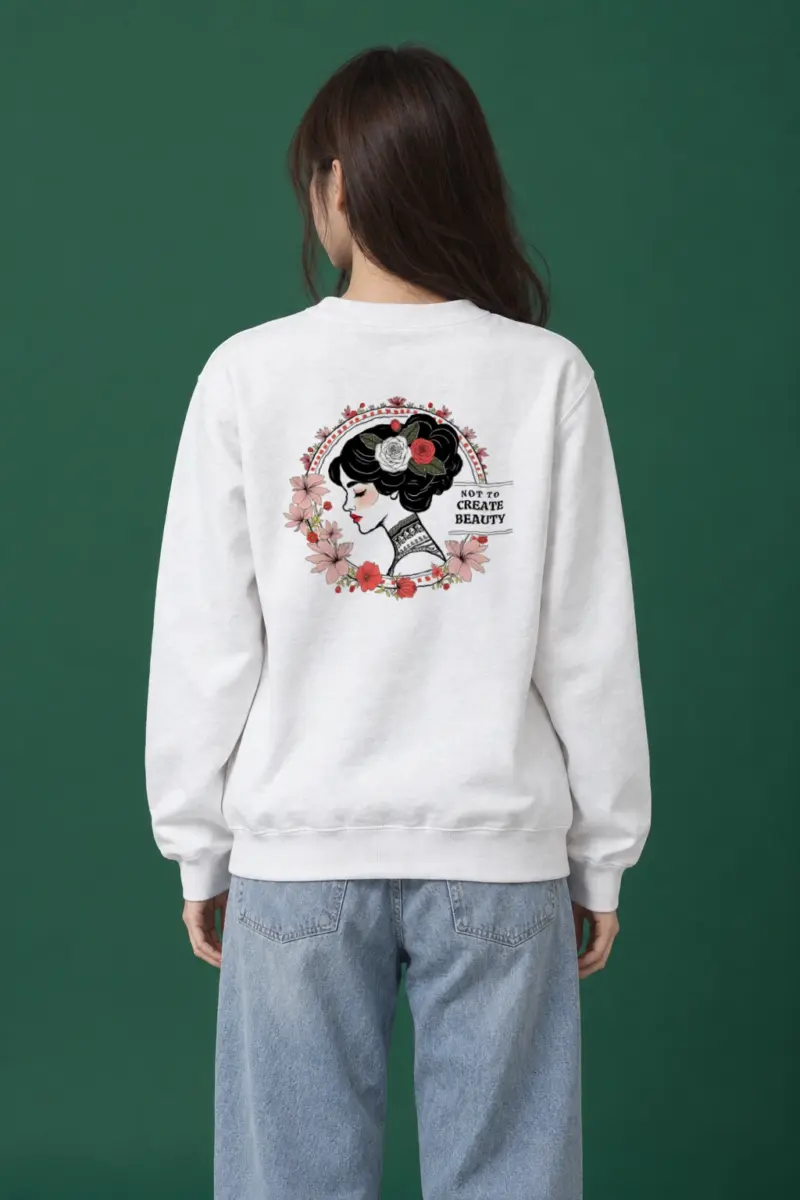 "Not To Create Beauty" Heavy Blend Unisex Crewneck Sweatshirt | Gildan 18000