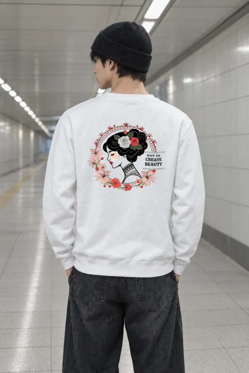 "Not To Create Beauty" Heavy Blend Unisex Crewneck Sweatshirt