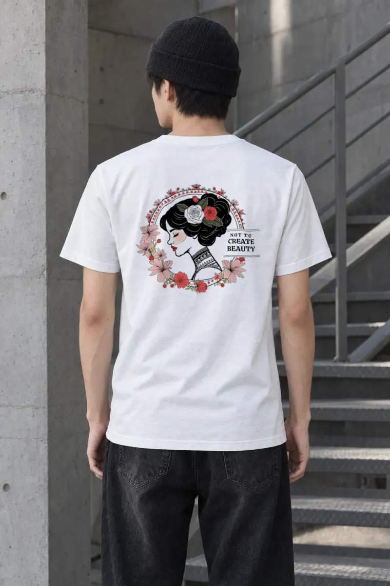 "Not To Create Beauty" Heavyweight Unisex Crewneck T-shirt
