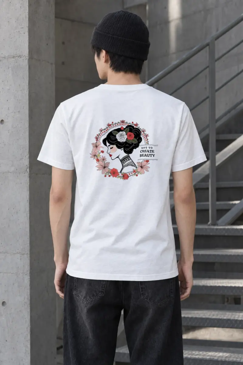 "Not To Create Beauty" Heavyweight Unisex Crewneck T-shirt