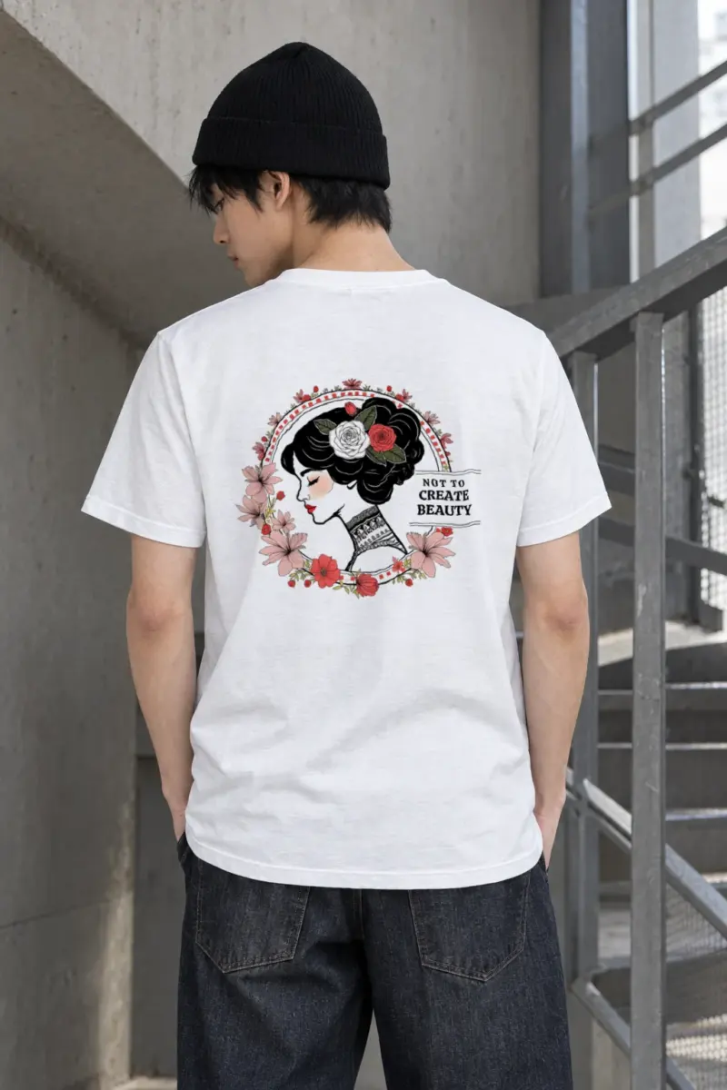"Not To Create Beauty" Heavyweight Unisex Crewneck T-shirt | Gildan 5000