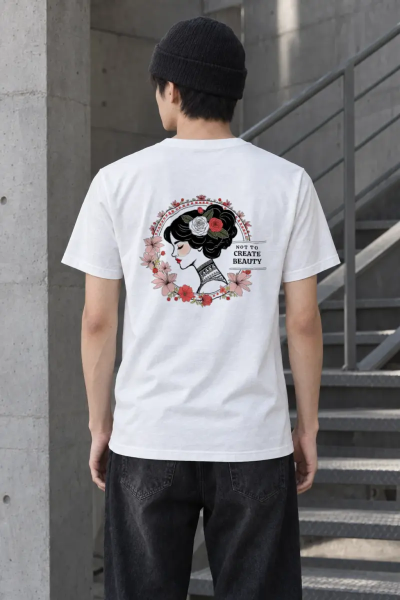 "Not To Create Beauty" Heavyweight Unisex Crewneck T-shirt