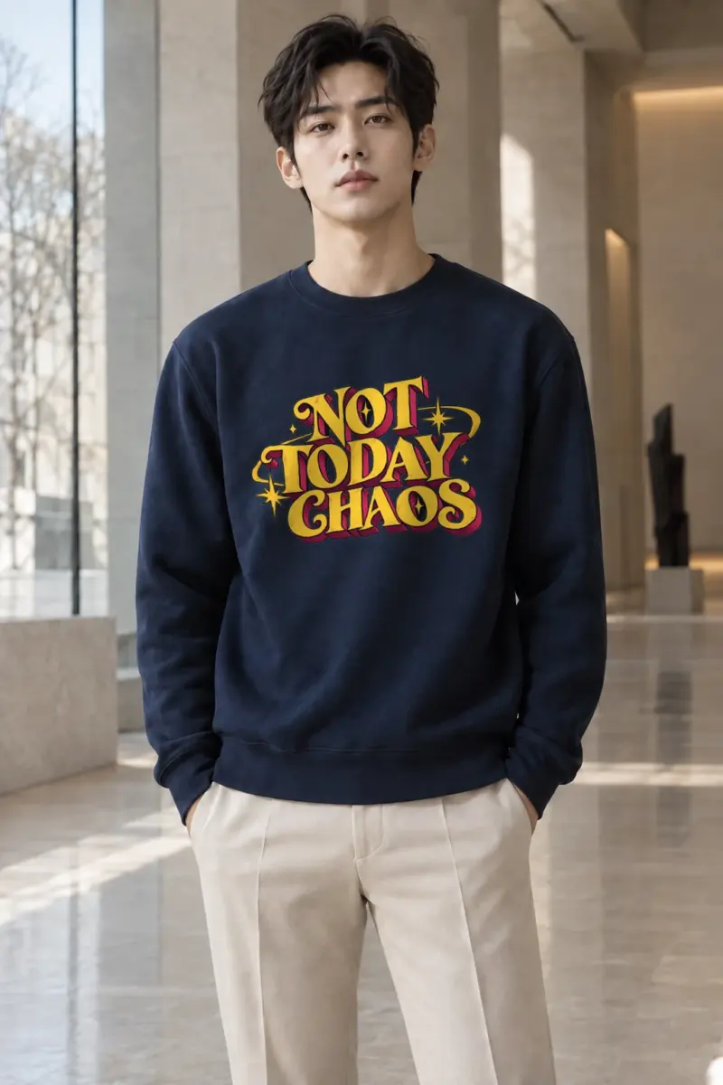 "Not Today Chaos" Heavy Blend Unisex Crewneck Sweatshirt | Gildan 18000