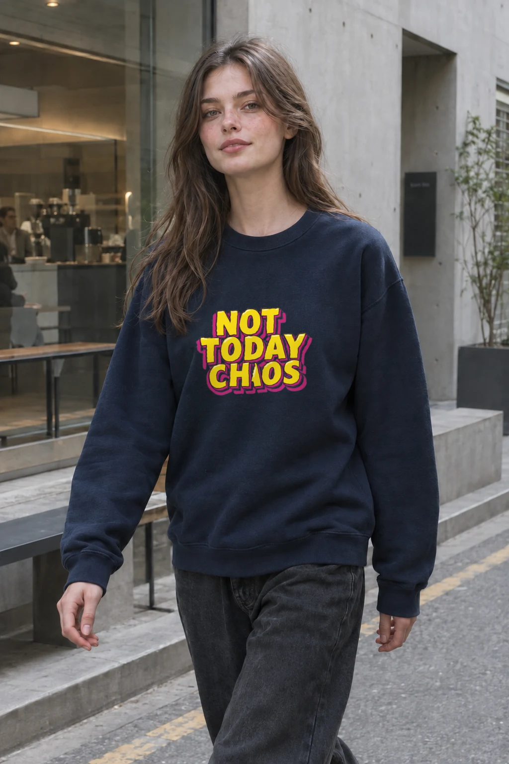 "Not Today Chaos" Heavy Blend Unisex Crewneck Sweatshirt | Gildan 18000