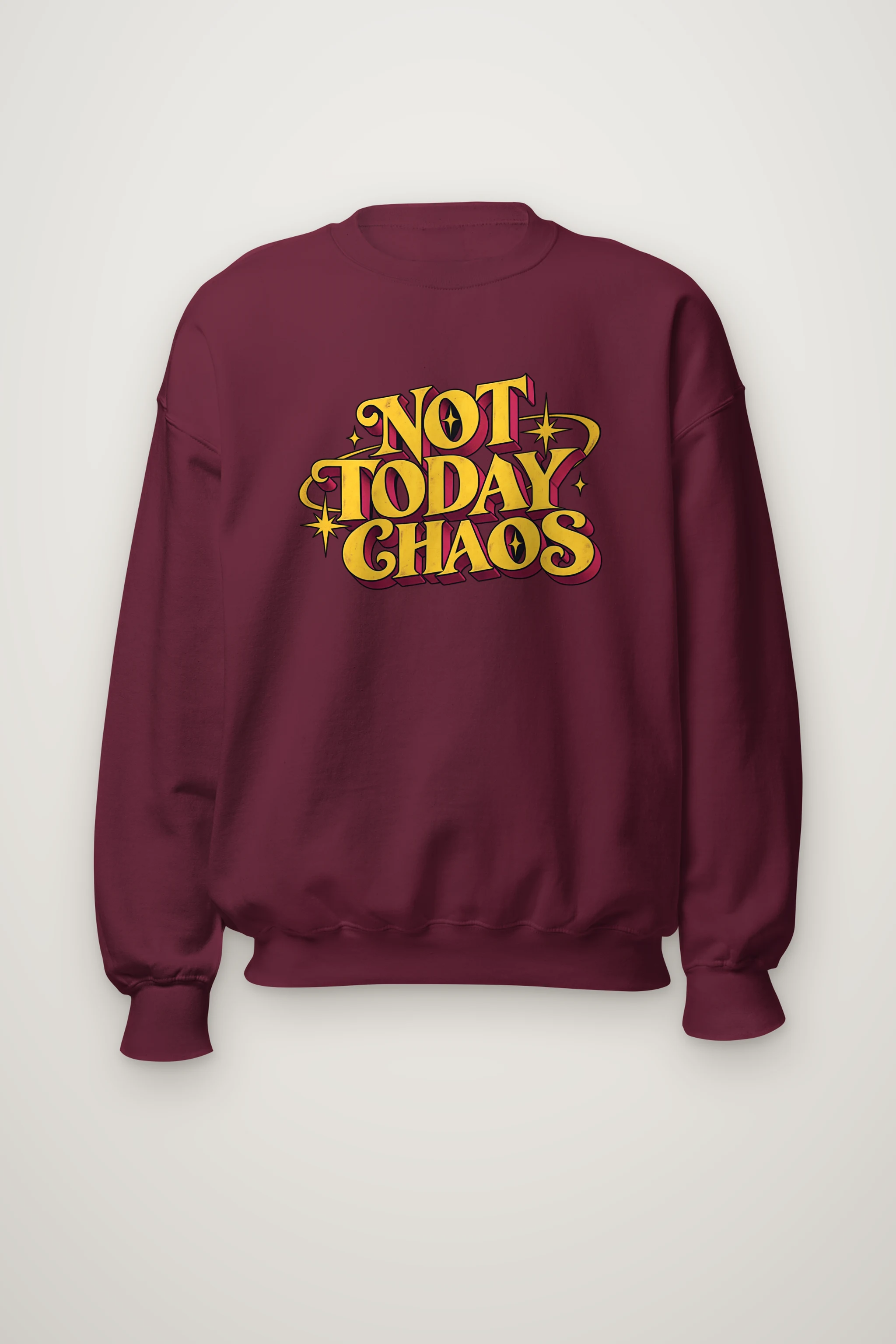 "Not Today Chaos" Heavy Blend Unisex Crewneck Sweatshirt