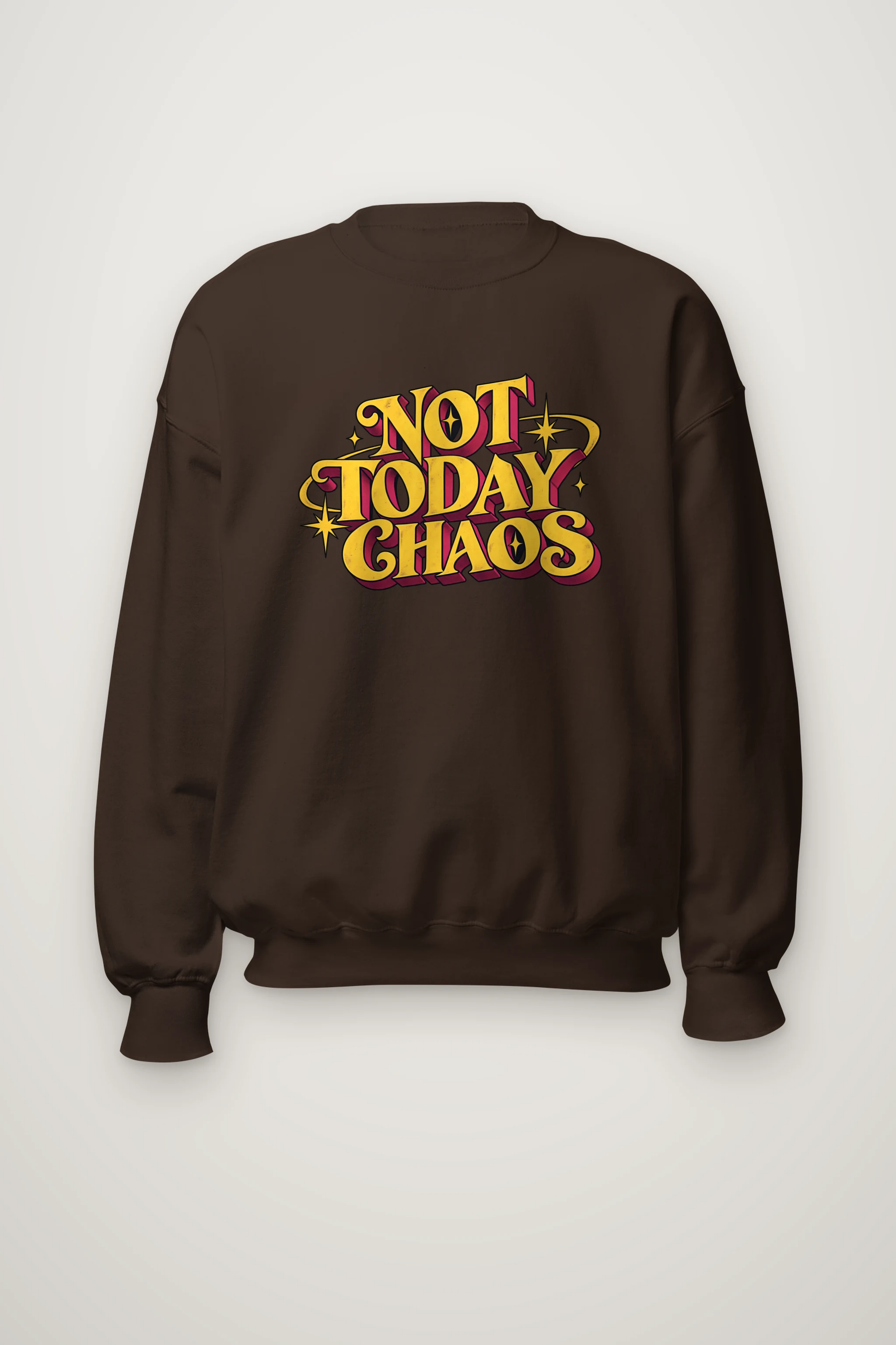 "Not Today Chaos" Heavy Blend Unisex Crewneck Sweatshirt