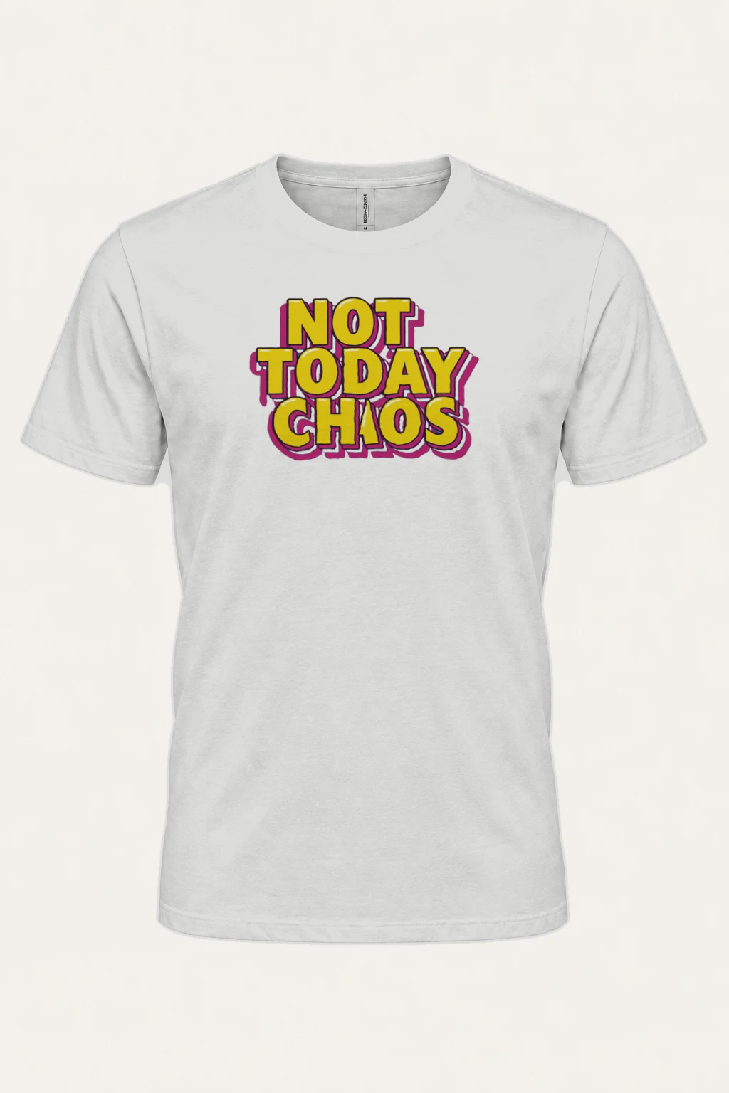 "Not Today Chaos" Heavyweight Unisex Crewneck T-shirt | Gildan 5000