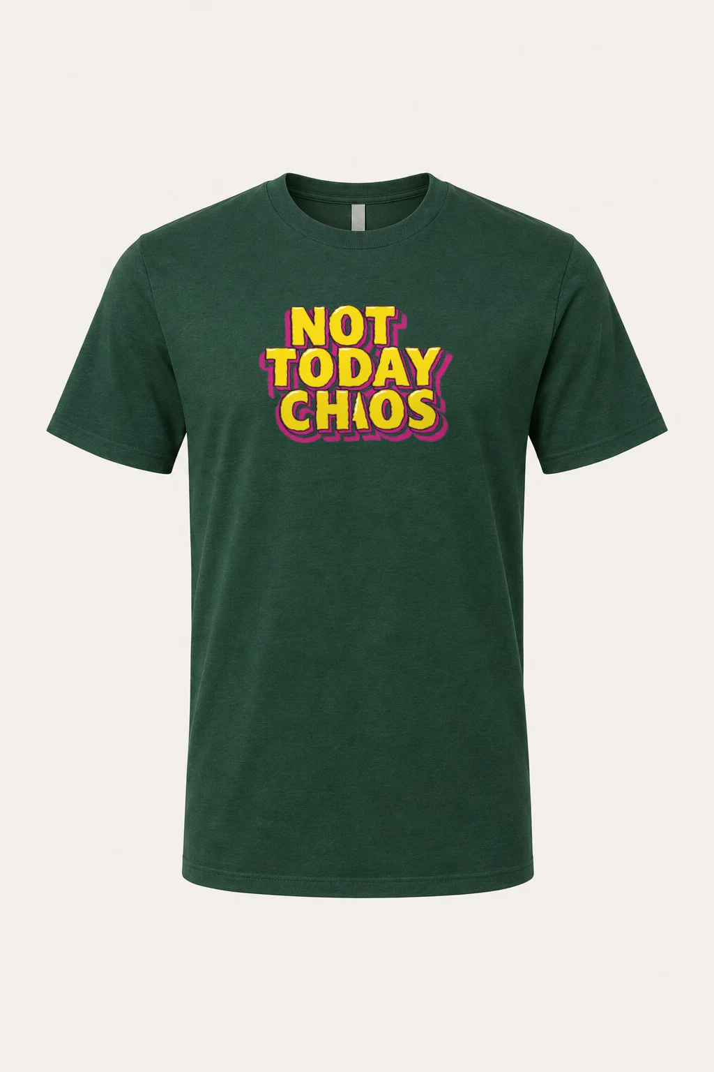 "Not Today Chaos" Heavyweight Unisex Crewneck T-shirt | Gildan 5000