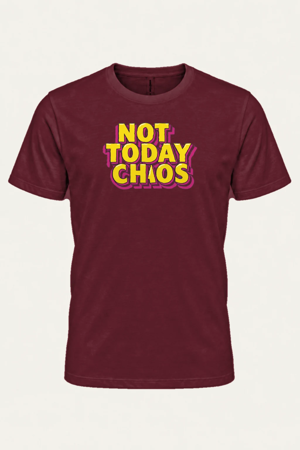 "Not Today Chaos" Heavyweight Unisex Crewneck T-shirt | Gildan 5000