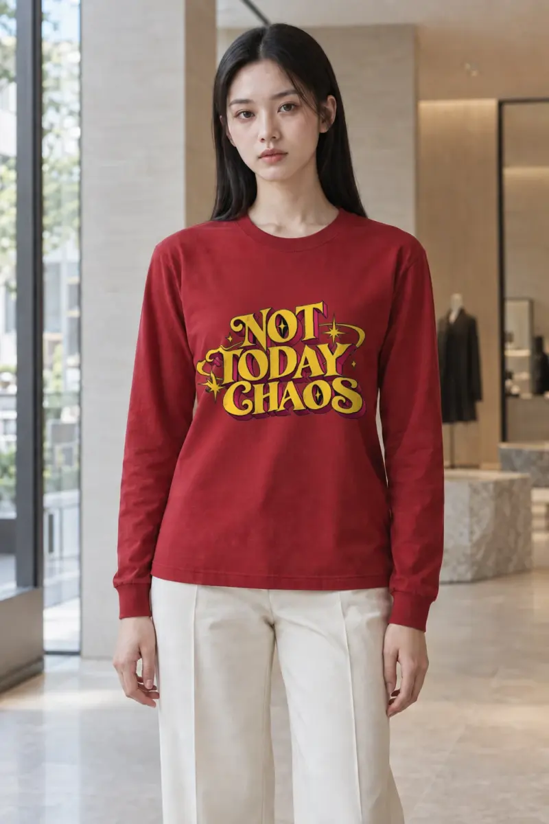 "Not Today Chaos" Unisex Longsleeve T-shirt | Gildan 2400