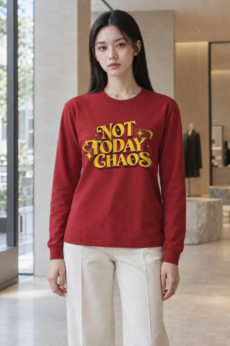 "Not Today Chaos" Unisex Longsleeve T-shirt | Gildan 2400