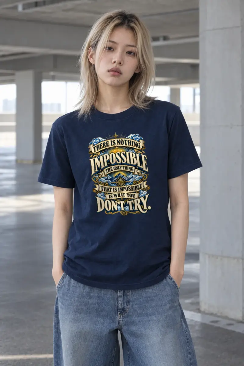 "Radiant Mountain Resolve" Heavyweight Unisex Crewneck T-shirt