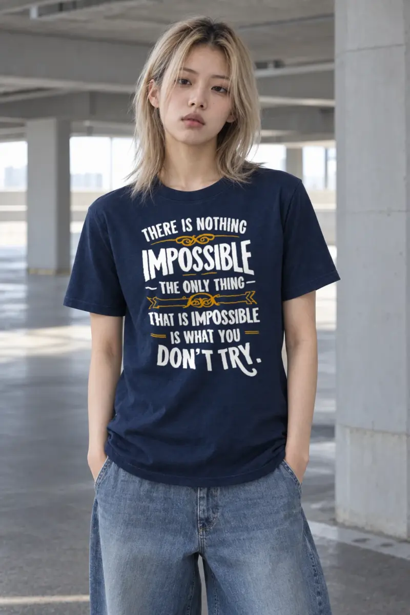 "Nothing Impossible" Heavyweight Unisex Crewneck T-shirt