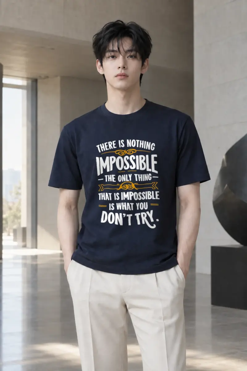"Nothing Impossible" Heavyweight Unisex Crewneck T-shirt | Gildan 5000