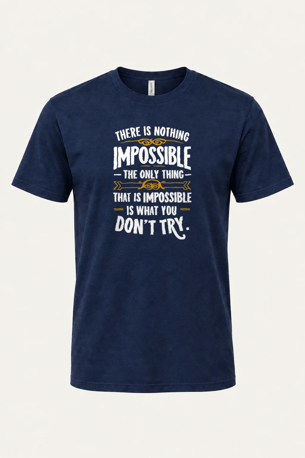 "Nothing Impossible" Heavyweight Unisex Crewneck T-shirt | Gildan 5000