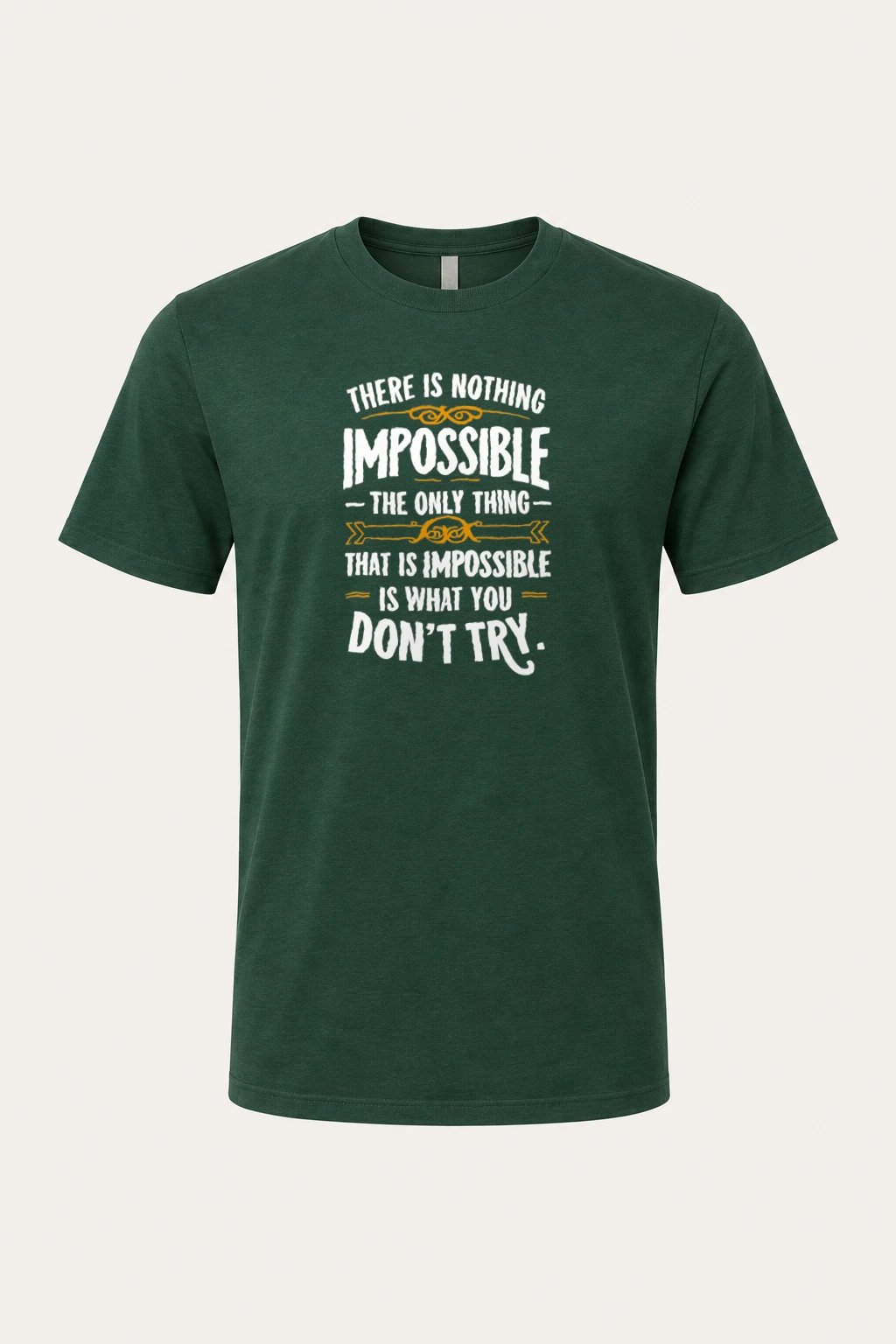 "Nothing Impossible" Heavyweight Unisex Crewneck T-shirt | Gildan 5000