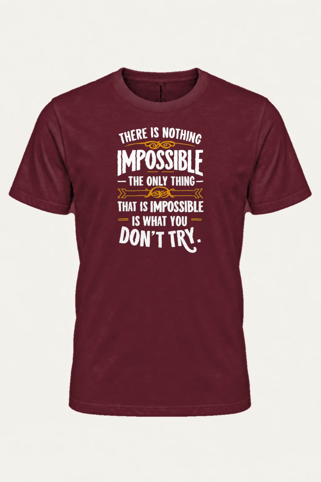"Nothing Impossible" Heavyweight Unisex Crewneck T-shirt | Gildan 5000