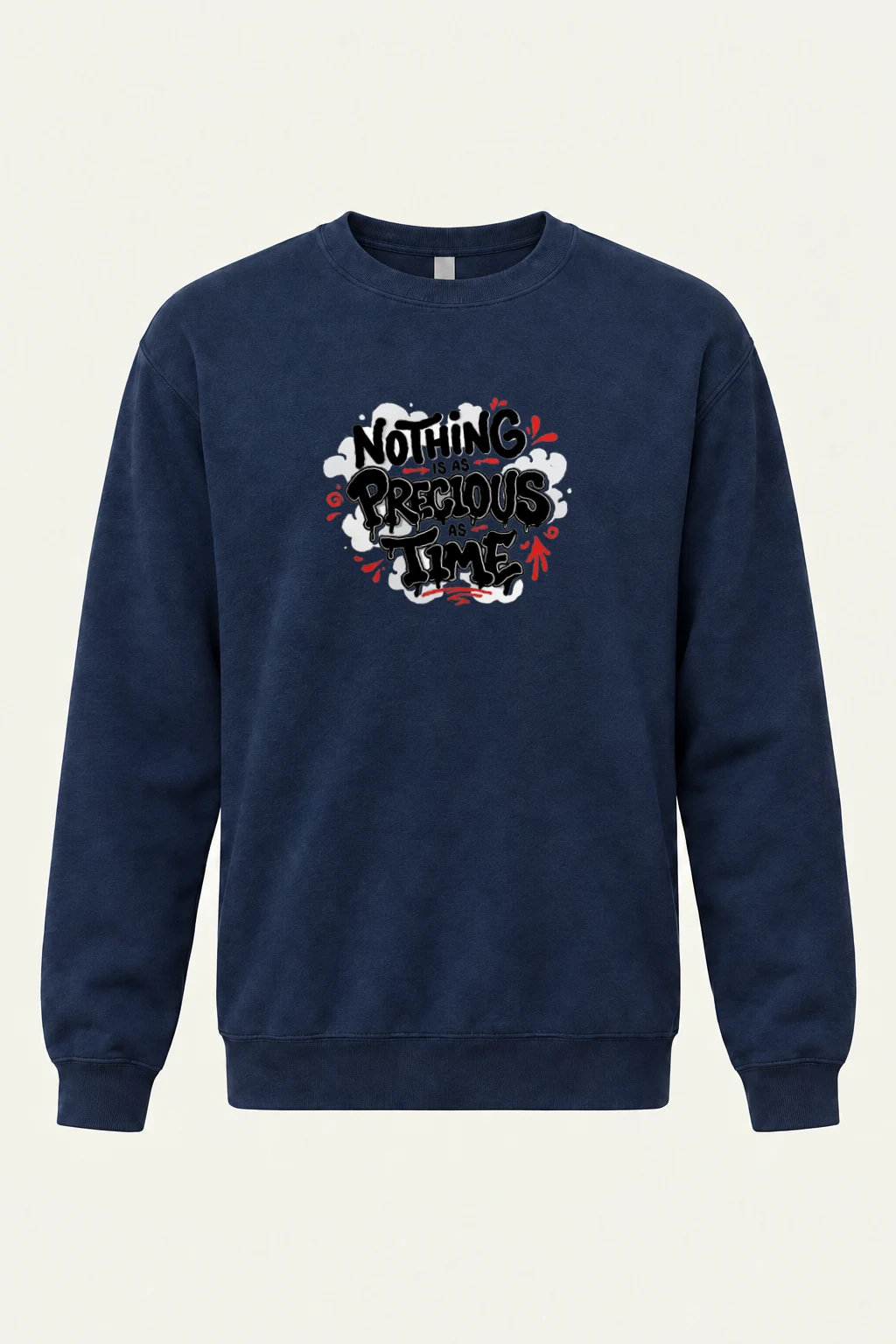 "Nothing Is As Precious As Time" Heavy Blend Unisex Crewneck Sweatshirt | Gildan 18000