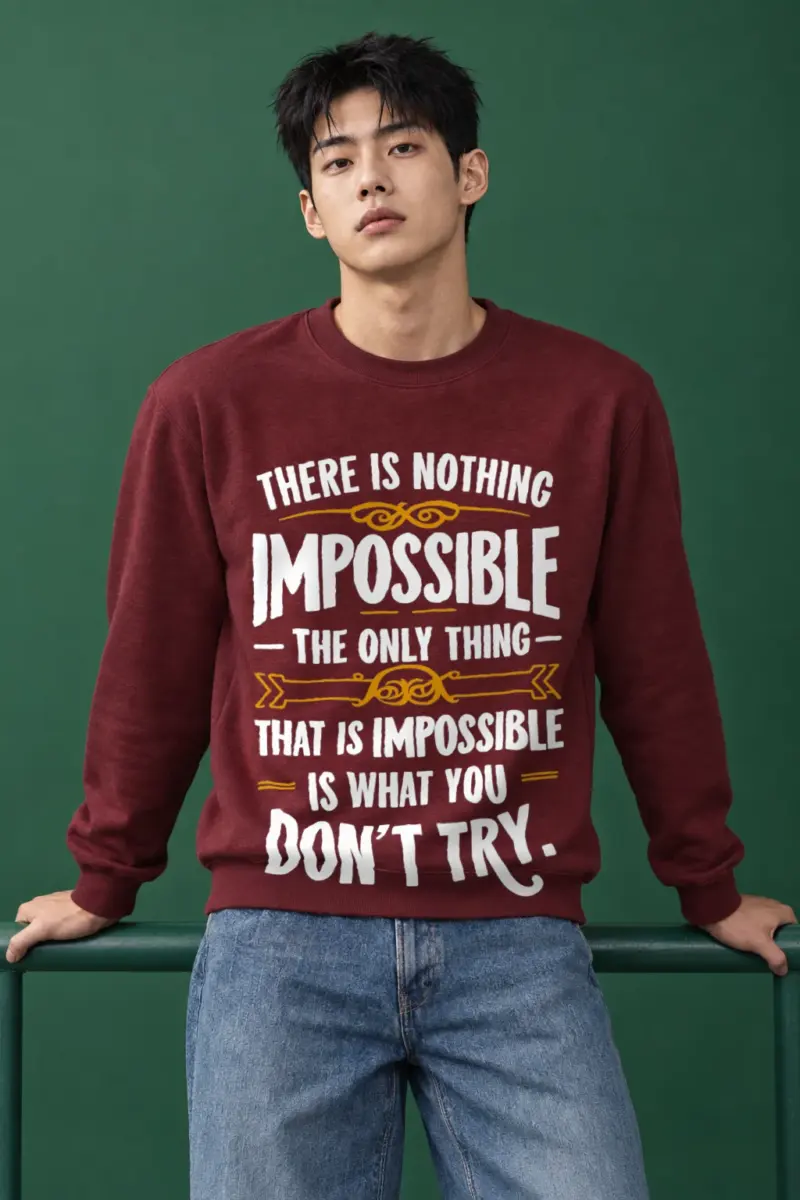 "Nothing Is Impossible" Heavy Blend Unisex Crewneck Sweatshirt