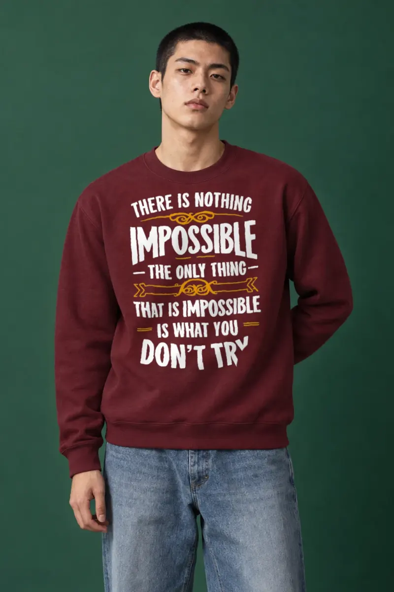 "Nothing Is Impossible" Heavy Blend Unisex Crewneck Sweatshirt