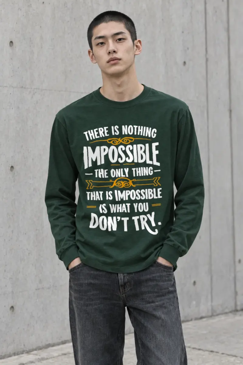"Nothing Is Impossible" Unisex Longsleeve T-shirt