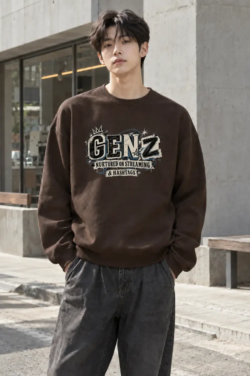 "Nurtured On Streaming" Heavy Blend Unisex Crewneck Sweatshirt | Gildan 18000