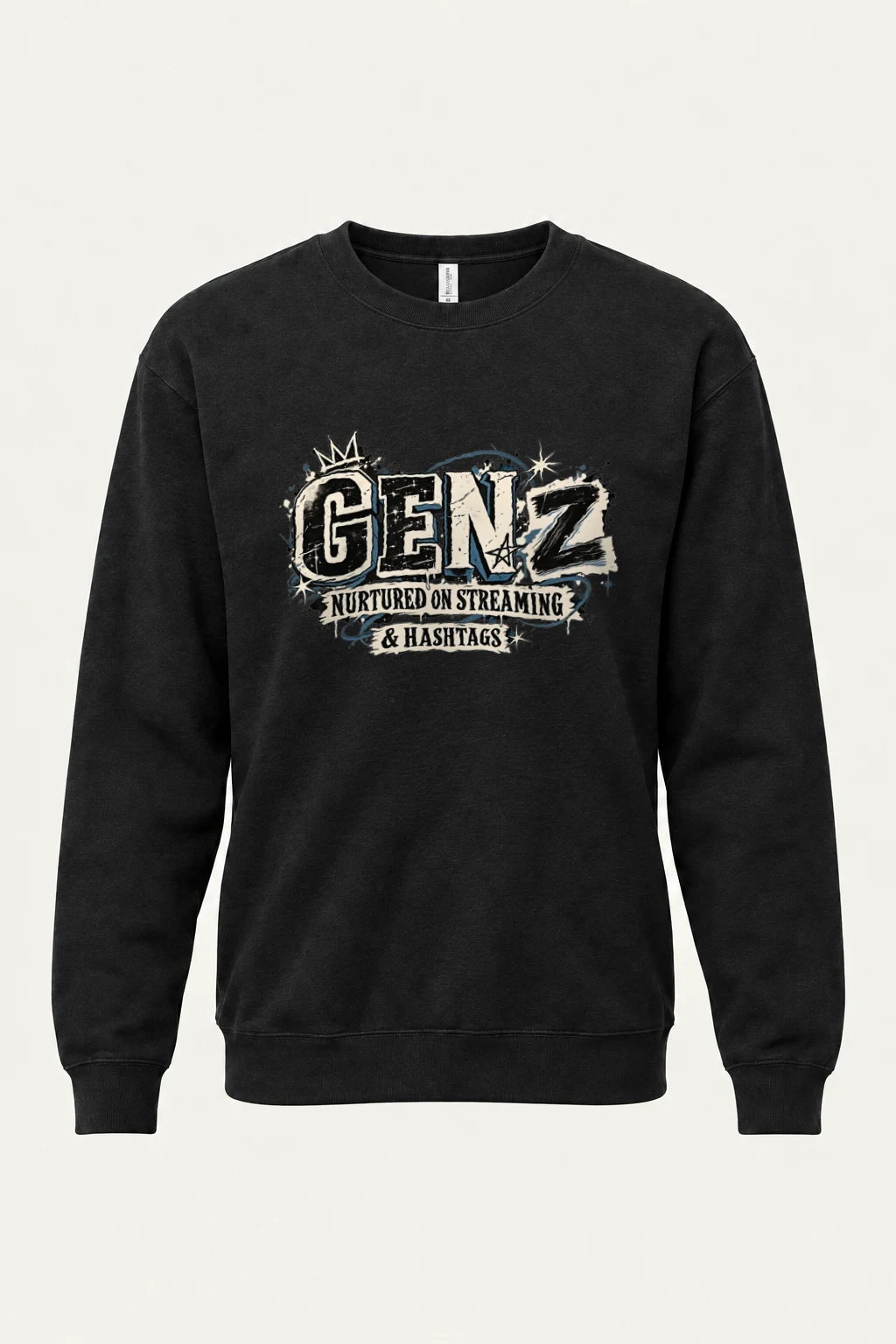 "Nurtured On Streaming" Heavy Blend Unisex Crewneck Sweatshirt | Gildan 18000