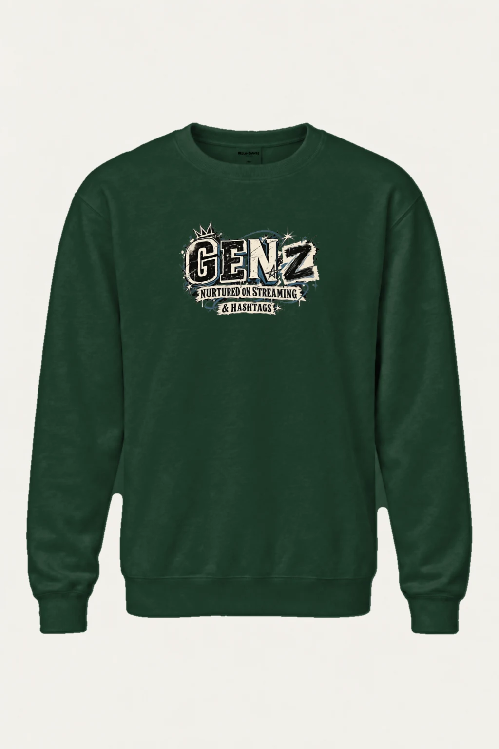 "Nurtured On Streaming" Heavy Blend Unisex Crewneck Sweatshirt | Gildan 18000
