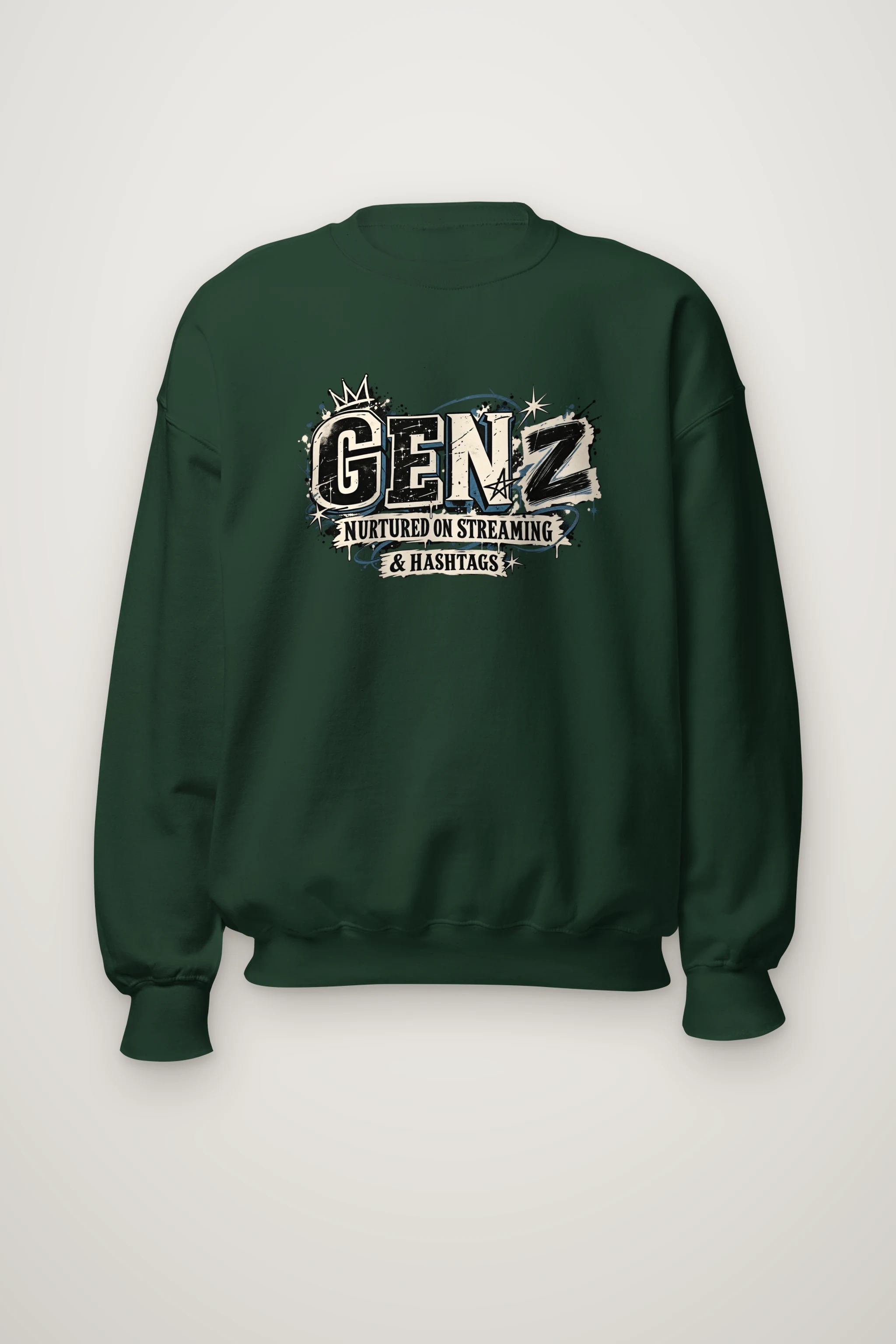 "Nurtured On Streaming" Heavy Blend Unisex Crewneck Sweatshirt