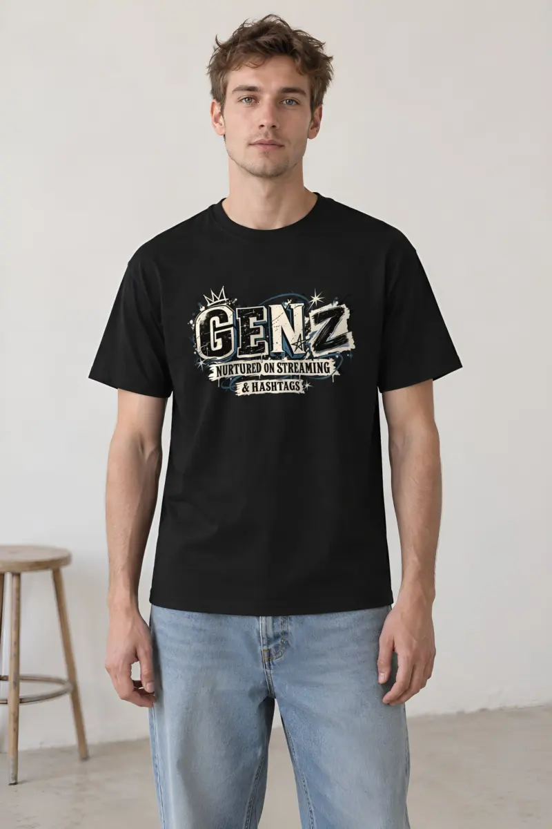 "Nurtured On Streaming" Heavyweight Unisex Crewneck T-shirt