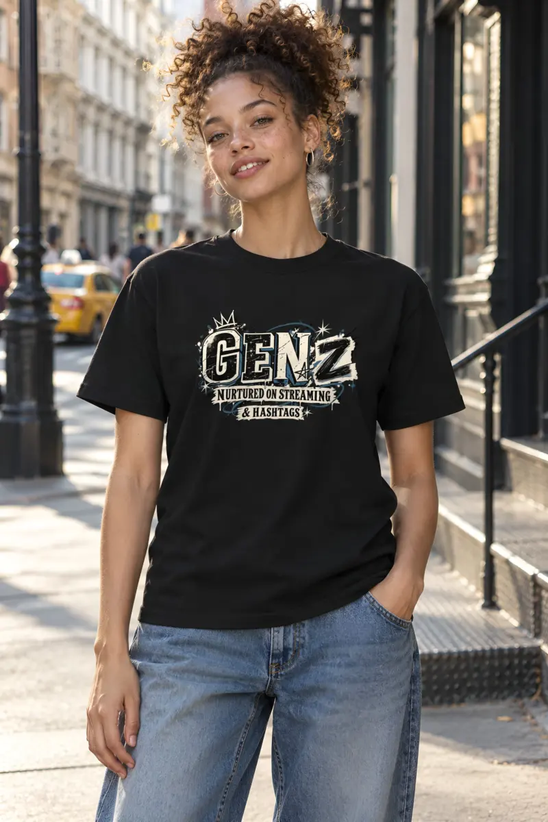 "Nurtured On Streaming" Heavyweight Unisex Crewneck T-shirt