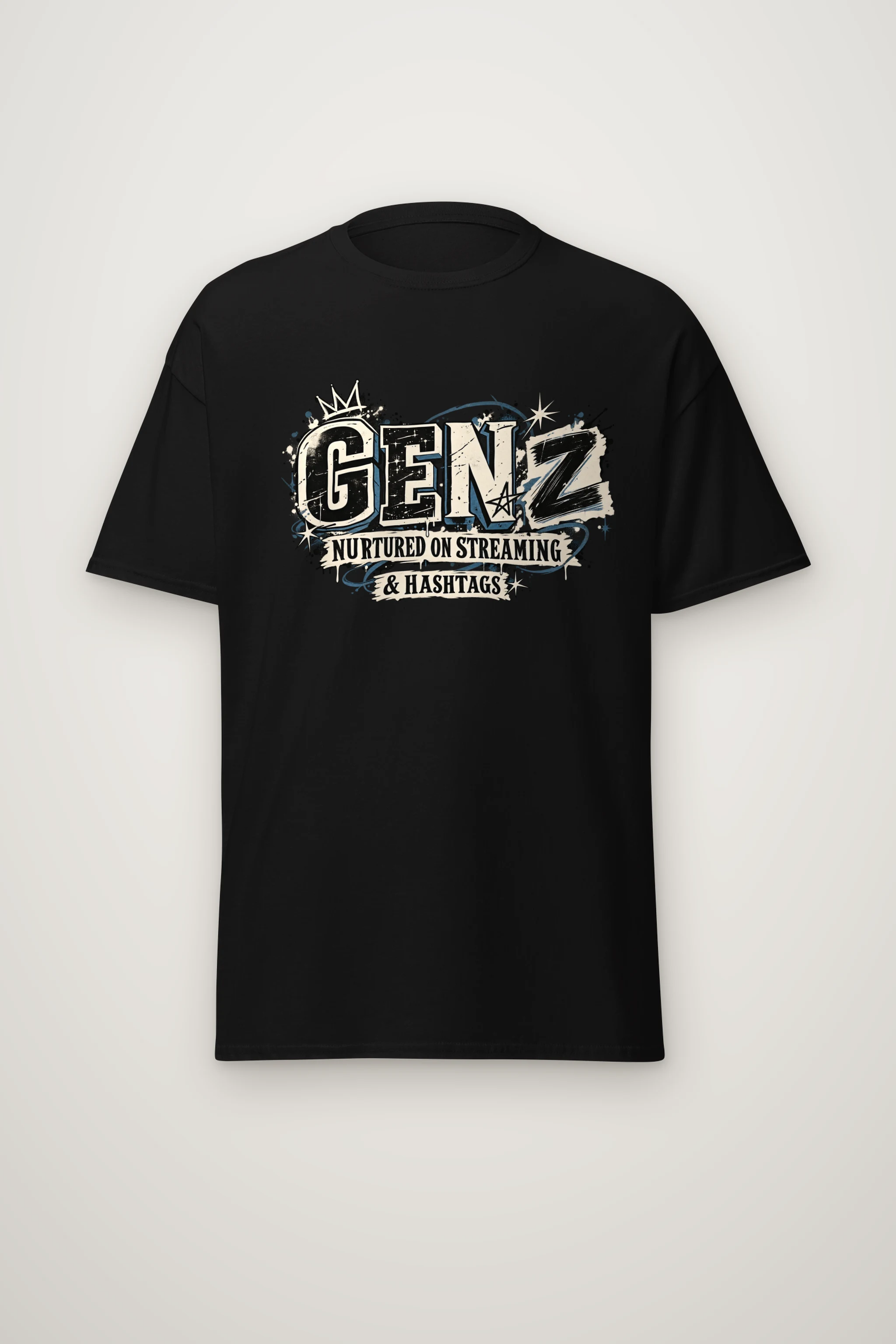 "Nurtured On Streaming" Heavyweight Unisex Crewneck T-shirt